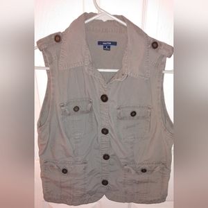 Button Up Safari Green Tank